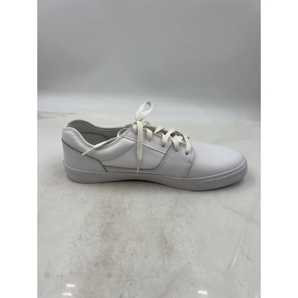 DC Shoes Mens 11.5 Anvil White Leather Low Top Skate Sneakers ADYS300257